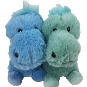 Cozy Hugs Warmies Twin Dinosaurs Plush Heatable Lavender Scented Stuffed Animals